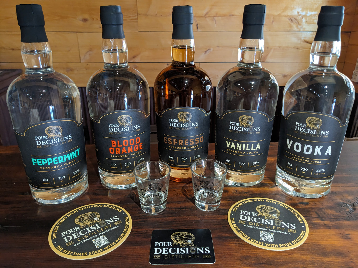 Pour Decisions Vodka lineup