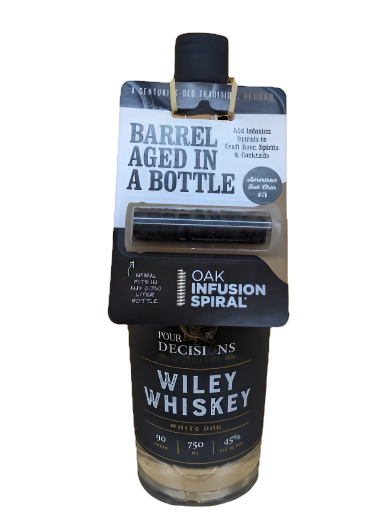 White Whiskey with oak spiral