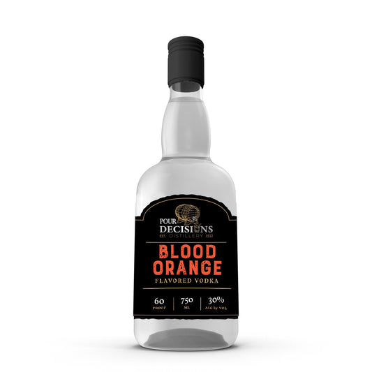 Blood orange vodka bottle mockup