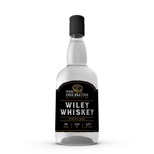 white dog unaged whiskey 750ml bottle mockup
